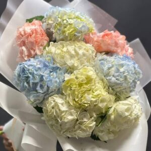 Букет из микс 9 гортензий