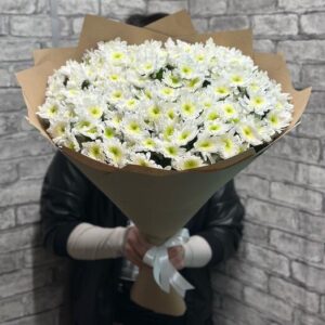 Букет из 15 кустовых хризантем